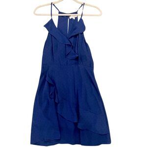 *American Eagle Inspired* LOVE TREE Black Polka Dot Ruffle Crepe Dress
